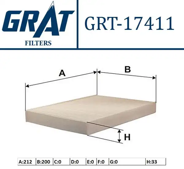 GRAT 17411 | Kabin Filtresi Ford Transit V347 06 14