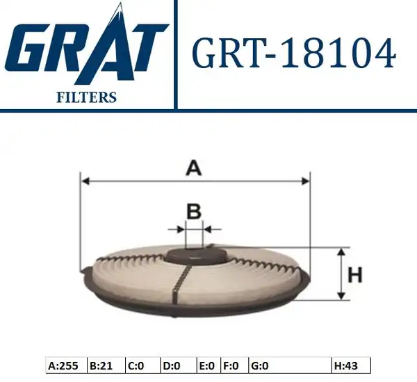 GRAT 18104 | Hava Filtresi Toyota Corolla 88 98 1 3 2e