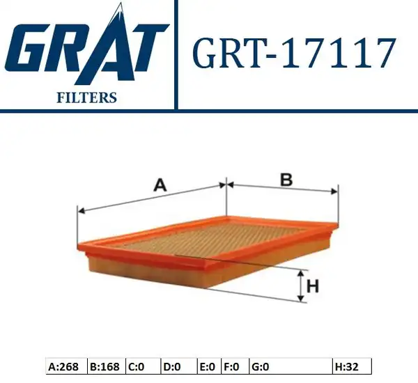 GRAT 17117 | Hava Filtresi Ford Fiesta Fusion Benzinli 96
