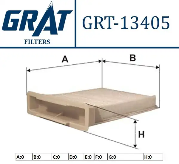 GRAT 13405 | Kabin Filtresi Peugeot 107 Citroen C1 1 0 1 4hdi 05