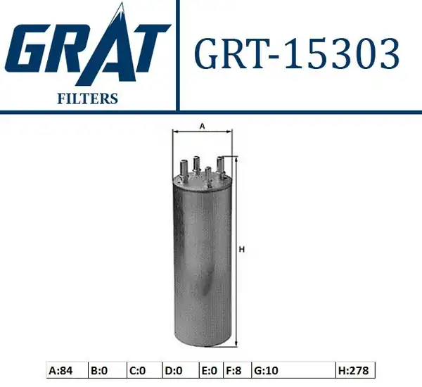 GRAT 15303 | Yakıt Filtresi VW T5 1 9 AXB Axc Motor T5 2 5 TDI AXD Axe Motor Touareg 2 5 TDI Bac Blk Motorla
