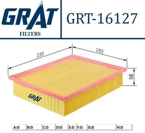 GRAT 16127 | Hava Filtresi Hyundai Sonata 06 11 2 0 2 4 Benzinli