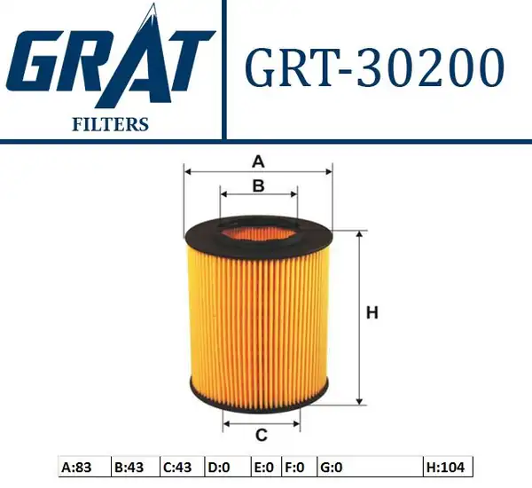 GRAT 30200 | Yağ Filtresi Bmw M52 54 E36 E38 E39 E46 E60 E61 E65 E66 X5 E53 X3 E83 Z4 E85