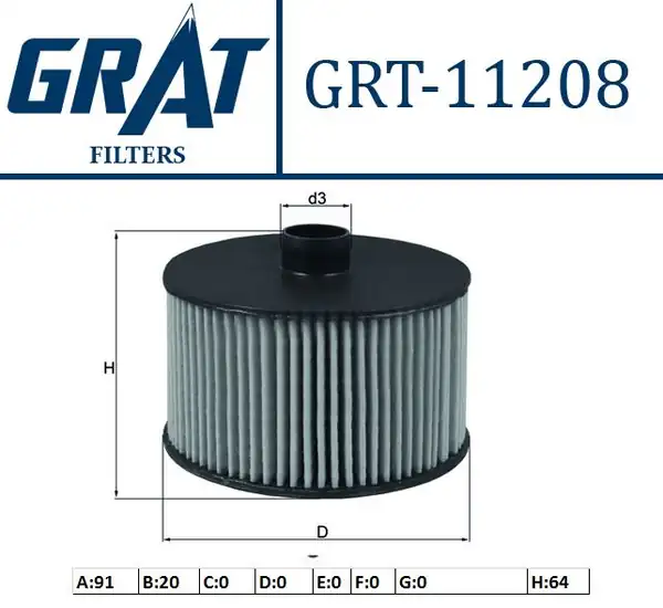 GRAT 11208 | Yağ Filtresi Captur Clio IV V Duster II Kadjar Megane IV Qashqai J11 Mercedes M282