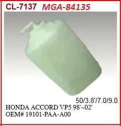 MGA 84135 | Yedek Su Deposu Honda Accord 98 02