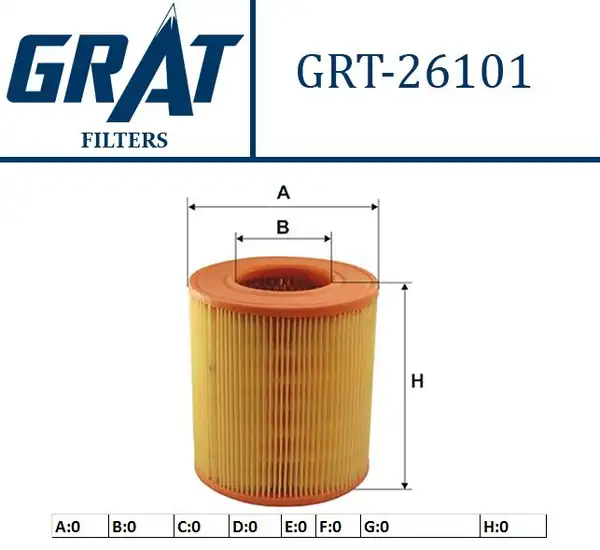 GRAT 26101 | Hava Filtresi Audi A6 2 0 TDI A6 2 0 TFSI A6 2 0i T 08 11