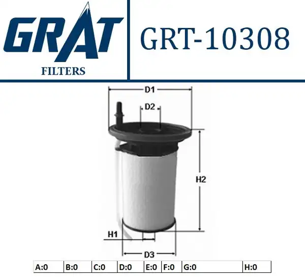 GRAT 10308 | Mazot Filtresi Fiat Doblo 1 3 JTD 1 6 JTD 10 Egea 1 6 Mjtd Idea 1 3 Mtj 1 6 Mtjet