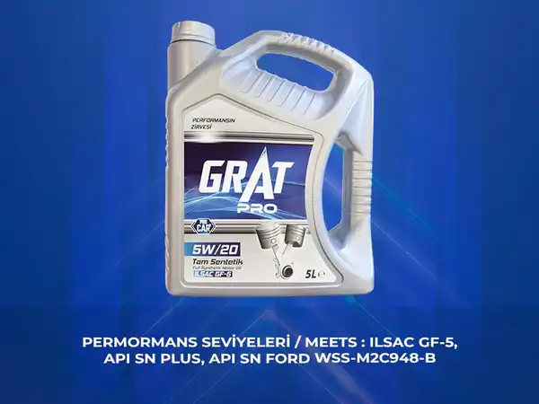 GRAT 605205 | Motor Yağı 5 Litre 5w20 Tam Sentetik İlsac Gf 5 4 Adet