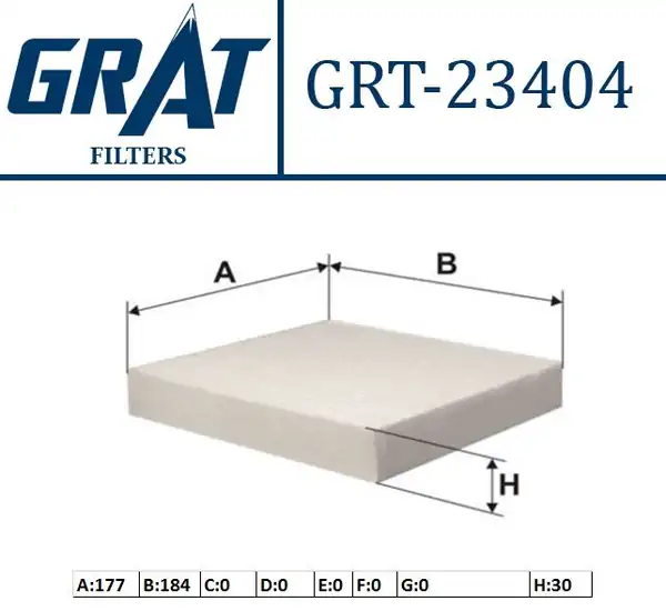 GRAT 23404 | Kabin Filtre Honda Jazz 02 08 City 06 08