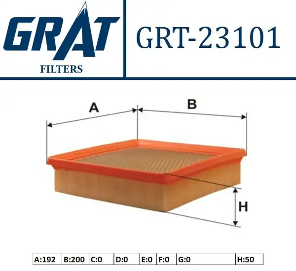 GRAT 23101 | Hava Filtresi Honda Civic 96 00 Hrv 99 06 1 6 CRV 97 01 2 0