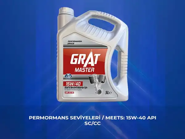 GRAT 615415 | Motor Yağı 5 Litre 15w 40 5 Api Sc CC 4 Adet