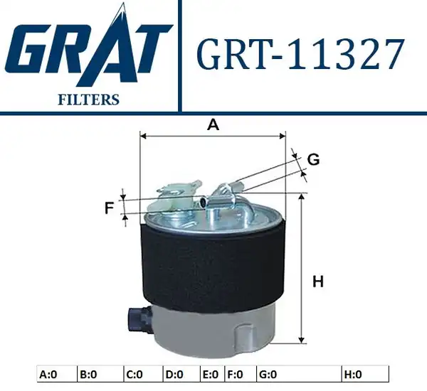 GRAT 11327 | Mazot Filtresi Süngerli Nissan Qashqai 07 11 X Traıl 07 13 2 0 dCi Renault Kaleos 2 0 dCi 4 4