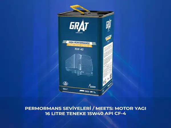 GRAT 6154116 | Motor Yağı 16 Litre Teneke 15w 40 Api Cf 4