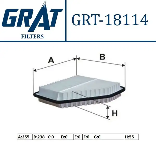 GRAT 18114 | Hava Filtresi Toyota Rav4 06 11 Rav4 06 12 2 0 Vvt-I 2 4 Vvt-I 3 5 Vvt-I Camry 06 3 5 V6 Benzinli