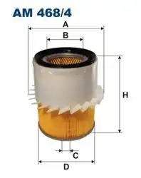 FILTRON AM468-4 | Hava Filtresi Mitsubishi L200 98-06 2.5 TD