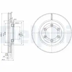 DELPHI BG3523 | Fren Diski Ön Rexton 05-/ Korando 97-05 Musso 97-05 Havalı 278mm