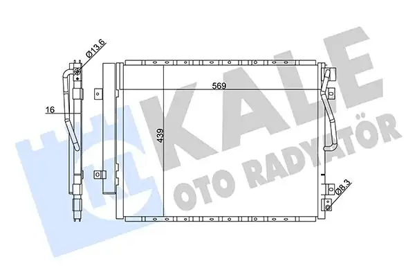 KALE 342625 | Klima Radyatörü Kondenser Kia Sorento 2 5 CRDI 06 09