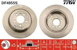 TRW DF4955S | Disk Arka (Ad) 95-13 Range Rover4×4 (Kutu Fıyat Tek) | 2 Adet