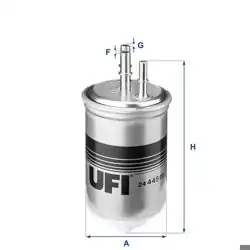 UFI 24.445.00 | Mazot Filtresi Focus I (Daw,Dbw) 98-04 1.8 TDCI Focus II (Da_,Hcp,Dp) 04-12 1.8 TDCI Mondeo III (B5y) 00-07 2.0 TDCI