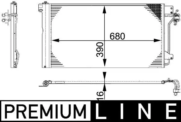 MAHLE AC672000P | Klima Radyatörü Kondenser VW T5 03 10