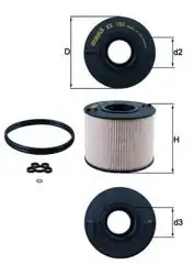 MAHLE KX192D | Mazot Filtresi Touareg Q7 Cayenne 3.0 V6 TDI 4.2 TDI 02-15