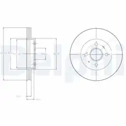 DELPHI BG4213 | Fren Diski Ön Justy IV M300 Materia M4_ Sirion M3_ M301 1.3 4Wd