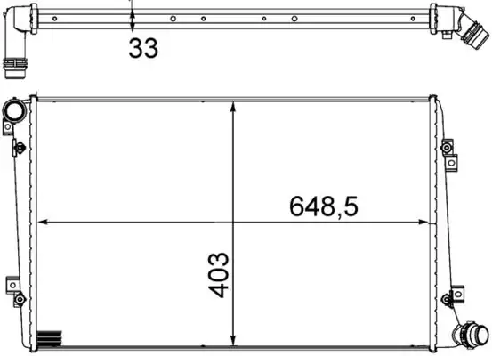 MAHLE CR1203000S | Radyatör VW Caddy 04 11 Golf 06 09 Passat 06 11 Audi A3 04 13