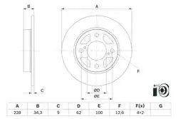 BOSCH 0986479F38 | Disk Arka Swift 1.0 | 2 Adet