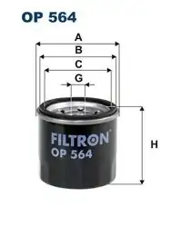 FILTRON OP564 | Yağ Filtresi Suzuki Swift 96-05 1.0İ / Aveo Kalos 1.2 / Matiz Spark 0.8-1.0 / Agila B