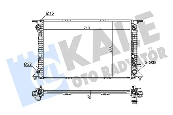 KALE 345845 | Su Radyatörü Audi Q5 3 0 TDI Ccwa Ccwb Otomatik 08