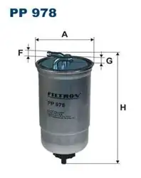 FILTRON PP978 | Mazot Filtresi Honda Accord VII 2.2 i-CTDi 04-08 Civic VII Hb 1.7 CTDi 02-05