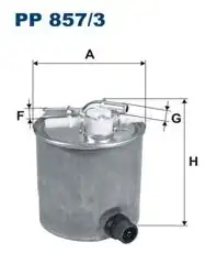 FILTRON PP857-3 | Mazot Filtresi 08-Qashqai-Xtrail-Koleos 1.5 DCI