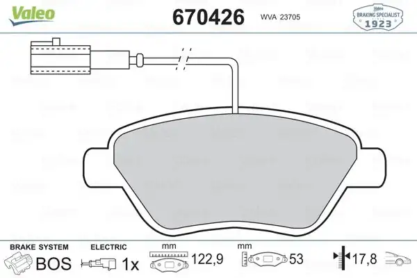 Valeo 670426 Fren Balata Ön Albea Pal G Pnt Fio Bpr Nmo 1 3mjet Fs Fiat Linea 1 3 JTD 1 4 Grande Punto Stilo 1 6 16v