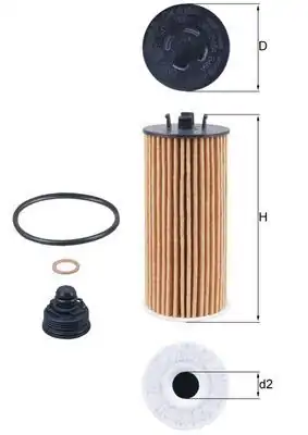 MAHLE OX815-1D | Yağ Filtresi Bmw F45 F46 F48 F39 2 Seri X1 X2 Mini F54 F60 B37 B38 B47 B48