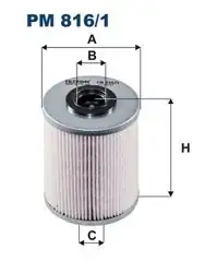 FILTRON PM816-1 | Mazot Filtresi <02 Master-Movano 02<Mgn.II-Lgn.II 1.9Dci