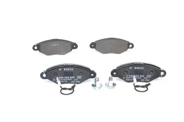 BOSCH 0986424455 | Renault Kangoo Clio III Citroen Xsara Peugeot 206 1.2-1.9 Ön Fren Balatası 116mm 97-08