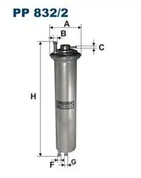 FILTRON PP832-2 | Benzin Filtresi BMW 5 E39 7 E38 X5 E53 M54 M60 M62 01-07