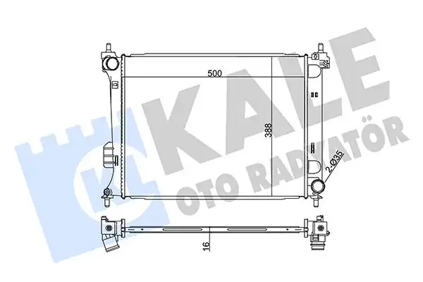 KALE 358600 | Radyatör Hyundai İ20 1 2 1 6 Benzinli 2008 2014 Manuel