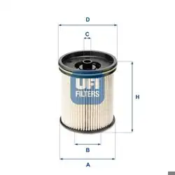 UFI 26.122.00 | Mazot Filtresi Opel Astra K B16DTH/B16DTE/D16DTH/D16DTE/D16DTR/B16DTR 16-