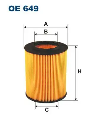 FILTRON OE649 | Yağ Filtresi 96-05 3-Seri 5-Seri E36-E38-E39