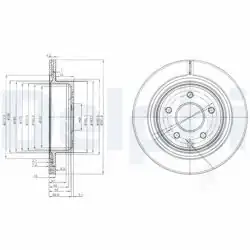 DELPHI BG3765C | Disk Arka Nissan Qashqai 07-12 X-Trail 01-07 Renault Koleos 08- | 1 Adet