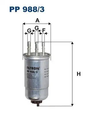 FILTRON PP988-3 | Mazot Filtresi Logan Sandero Duster 1 5 dCi Euro 4 07