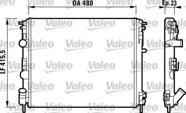 VALEO 732721 | Radyatör 98-01 Clio.II 1.4İ + Ac 03-Kng-Log 1.5-Ac