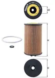 MAHLE OX1058D | Yağ Filtresi Astra J/K-Corsa D-Insignia A/B-Mokka-Meriva B-Zafira C B16dth