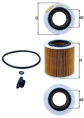 MAHLE OX387D1 | Yağ Filtresi Bmw F10 F20 F30 F22 F32 F34 F36 E84 Z4 E89 N20