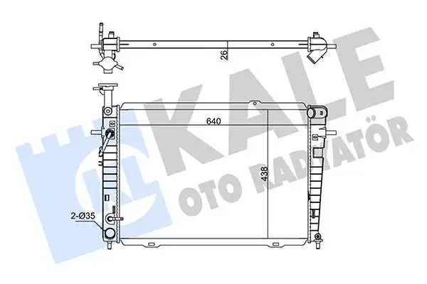 KALE 346140 | Radyatör Hyundai Tucson Sportage 2 0 2 7 2004 2010 Otomatik