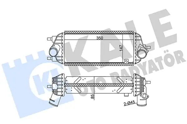 KALE 344945 | Turbo Radyatörü İntercooler Hyundai İx35 Kia Sportage 1 7 CRDI 10