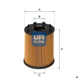 UFI 25.043.00 | Yağ Filtresi Albea/Fiorino/Doblo/Punto/Linea/Idea/Astra H/Combo/Corsa/Palio 1.3 JTD/CDTI