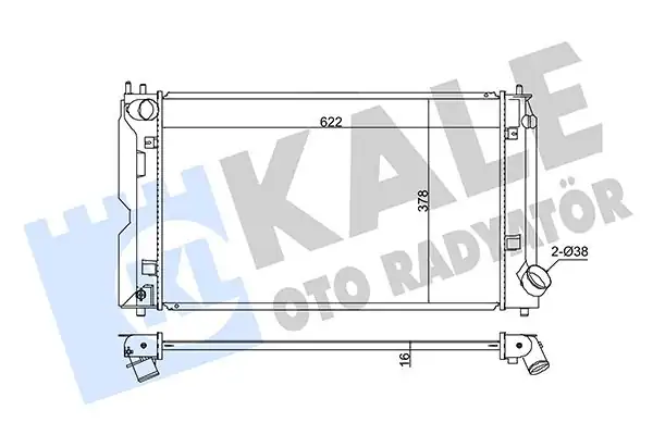 KALE 342205 | Radyatör Toyota Avensis T25 Corolla Verso E12 2 0 D 4d 02 09