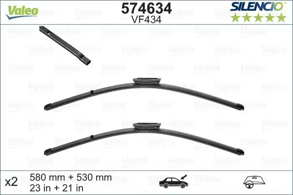 Valeo 574634 Silgi Süpürgesi Tk 58 53cm Renault Kangoo 01 08 Cıtan 13